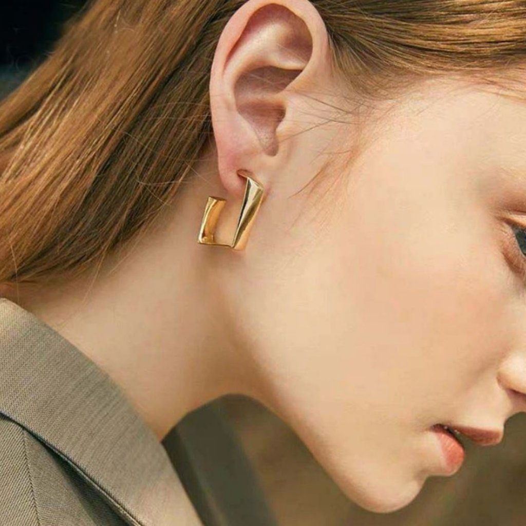 Geometric Statement Earrings 8$